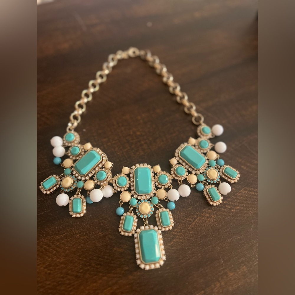 Banana Republic Turquoise Chunky Statement Necklace